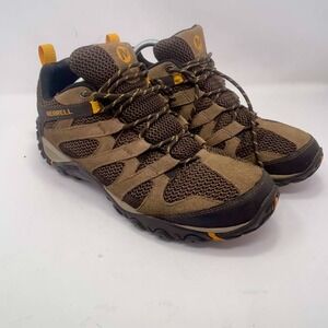 Merrell Alverstone J48531 Mens 12 Merrell Stone Suede Mesh Hiking Trail Shoes
